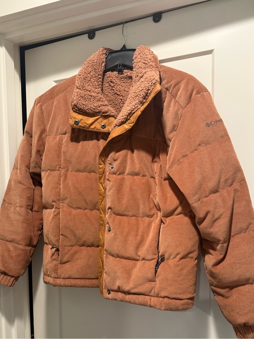 Columbia Rust Brown Corduroy Puffer Jacket